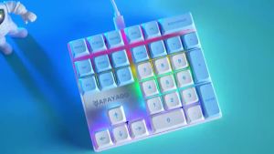APAYADO K33 Mini Numeric Keyboard 33KeysBlue Mechanical ShaftRGBPBT Keycaps for Treasury / Accounting / Finance
