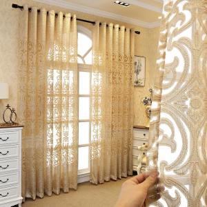 HUAYASEN | Luxurious Sheer Semi-Blackout Curtain For Modern Living Room Bedroom Balcony