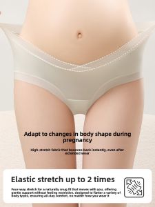 YUNASHA | Moisture Wicking Antimicrobial Low Rise Pregnancy Panties with Extended Crotch