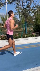 Áo ba lỗ thể thao nam chạy bộ có dải phản quang mềm nhẹ thoáng mát nhanh khô