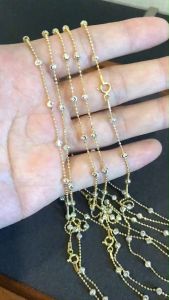 ITS ME สร้อยคอเงินแท้92.5% ชุบ 2K เส้นเล็ก หนัก 1 สลึงตัน ยาว 16-20 นิ้ว(สร้อยงานอิตาลี)