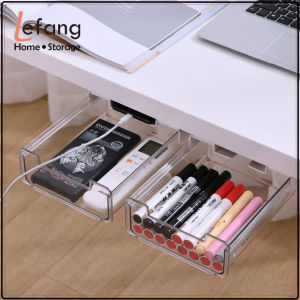 Lefang Under Desk Drawer Storage Hidden Storage Desktop Drawers Under Table Organizer Self Adhesive Pencil Tray Drawer