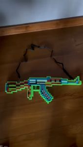 Mainan Pistol / Senapan Minecraft LED Suara