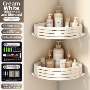 youqin | Bathroom Corner Wall-mounted No-Drilling Storage Shelf