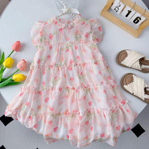 Bear Leader New Summer Flower Dresses for Baby Girls Princess Dress Sleeveless O-neck Beach Party Outfits 2-5-7 Years Toddler Kids Casual Clothing