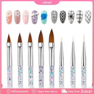 3/5/8Pcs Nail Art Liner Painting Brush Crystal Acrylic UV Gel Brush Stripe Flower Pen Manicure Tools