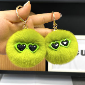 ของขวัญตุ๊กตาสัตว์น่ารัก ห้อยกระเป๋า หัวเข็มขัด ห้อยกุญแจรถ ขนกระต่ายน่ารัก ขนาดเล็ก 5 ซม. ทรงหินปูน