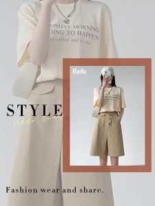puella | Stylish High-Waist Commuter Five-point Shorts Skirt summer multi-buckle