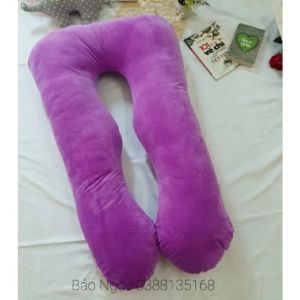 Gối ôm chữ U cho bà bầu vải nhung mịnvải cottongvải muslin loại đẹp TẶNG THÊM BÔNG DỰ PHÒNG