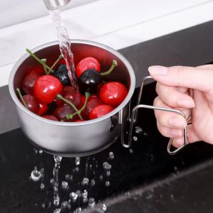 Feelife Stainless Steel Hanging Drain Baskets Kitchen Food Catcher Vegetable Fruit Colander Kitchen Waste Sponge Soap Organize Holders