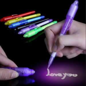 Luminous Light Invisible Pen Magic UV Light Pen Secret Learning Magic Pen Novelty Toy Office School Supplies for Kids Gifts