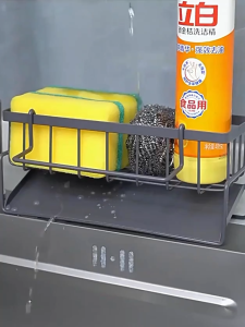 Sponge Drainer Rack Stainless Kitchen Organizer Bathroom Sink Rack Soap Holder Organizer Rack#ZWL01
