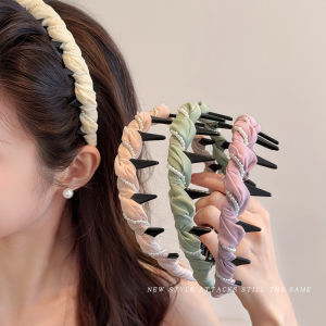 Womens Pearl Hairband High Hairline Face Washing Headband Daily Outdoor Wear Hair Tie Hair Bundling Headwear Accessory