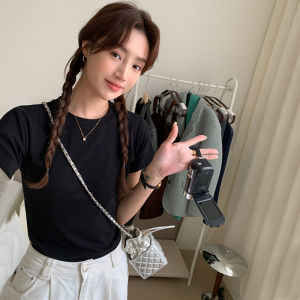 Womens Short Sleeve T-Shirt Pure Cotton round Neck Casual Style Summer New Arrival White Color Base Layer Top Shirt