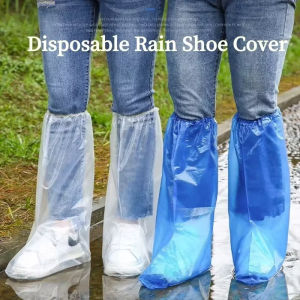 Xuderong Disposable Rain Shoe Cover Waterproof and Non-slip Plastic Outdoor Thickened Wear-resistant Isolation Foot Cover Rain Proof