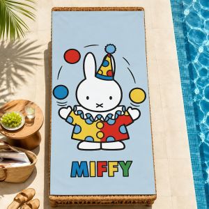 Miffy | cartoon bunny kawaii classic art M-Miffy Towel soft Beach Towels Trip swim Pool bathing Towel Gym Spa home Decor Gift Holiday