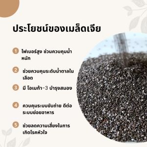 🌼เมล็ดเจีย เมล็ดเชีย 150 กรัม แบ่งซองเล็ก 30 ซอง/ 5 กรัม พกพาสะดวก