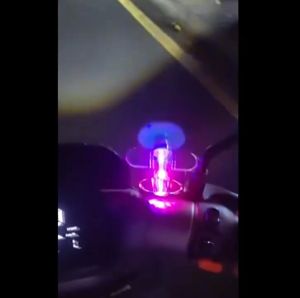 LED Light Small Glowing Airplane Car Ornaments Waterproof Mini Airplane Propeller Spinner For Motorcycle