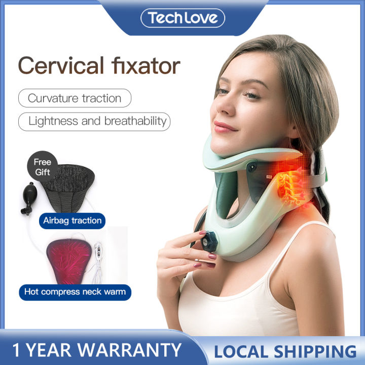 Tech Love Neck Support Inflatable Cervical Vertebra Traction Neck ...