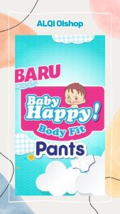 COD Baby Happy Pants Body Fit Size XL26 L28 M32 Popok Bayi Sekali Pakai Termurah/Pempes Bayi/Diapers
