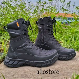 sepatu tactical pria safety boot tni polri hitam 8 inc sepatu pdl satpam security banser brand caanggo