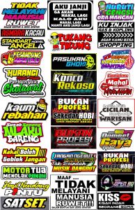 STIKER KATA KATA | STIKER ANTI AIR | STIKER HOLOGRAM