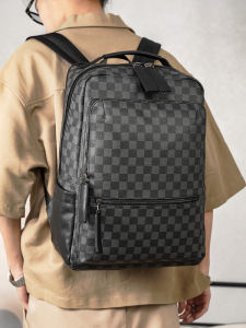 กระเป๋าเป้สะพายหลังผู้ชายลายสก็อตระดับไฮเอนด์สำหรับเดินทาง กระเป๋าใส่หนังสือสำหรับนักเรียน กระเป๋าใส่คอมพิวเตอร์ กระเป๋าสะพายไหล่แบบลำลองสำหรับผู้ชาย