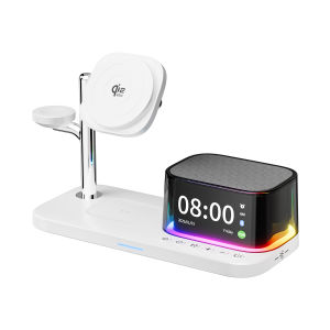 QI2.2 25W Super Fast Magnetic Wireless Charger Stand Charging Station with Bluetooth Speaker