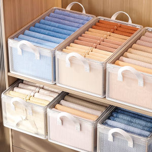 Naukaha【Ready in Stock】 Steel Frame Storage Box Folding Clothes Sorting Box Bedroom Portable Pants Storage Box 1Pc