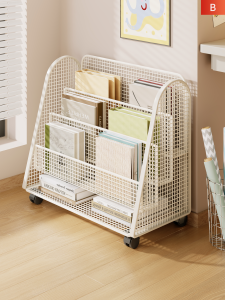 MENGBINFEN | Mobile Book Storage Shelf