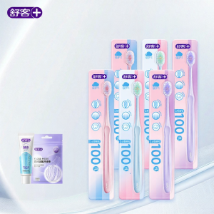 100 Bristles Soft Brush Adult Wide Head Gum Protection Toothbrush Saky