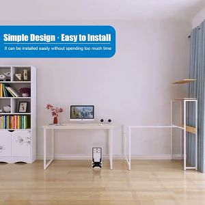 Compact & Multi-functional Student Desk with Bookshelf