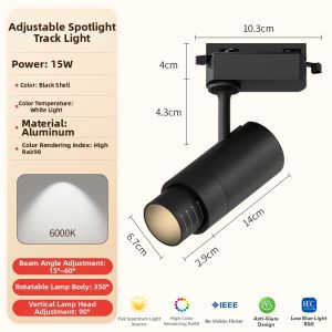 TONGZHIGUANG | Zoomable Spotlight Track Light 3000K