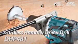 รับประกันของแท้ 2023 Makita DDF481 สว่านไฟฟ้า 18V พลังสูง ไฟฉายแบบไม่มีแปรงถ่านแบบชาร์จไฟได้ สว่านไฟฟ้า สว่านไฟฟ้า เครื่องมือไขควงในครัวเรือ