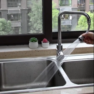 BATHI Selang Keran Filter Air Fleksible Putar 360 Derajat ABS Silver Chrome Water Tap Aerator Extension