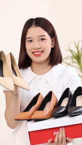 Giày Cao Gót Đế Vuông 5cm Mũi Nhọn Basic Pixie P055