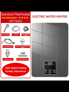 T-ORAS Speed Electric Hot Water Heater LED digital display Self-modulating 6500W Instant Shower Inverter