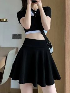 ROK MINI SENAM SKIRT FLARE ROK WANITA SCUBA PREMIUM