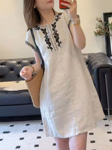 French Design Versatile Petite Short Sleeve A-Line Dress