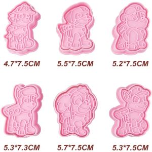 Paw Patrol | Paw Patrol Cake Mould Cookie Cutter Frosting Cracker Press Mold Anime Figure Chase Skye Rubble Tooling Baking DIY Plastic Tools