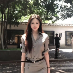 Loose Versatile Polo Collar Shirt High Waist Bodycon Skirt Set