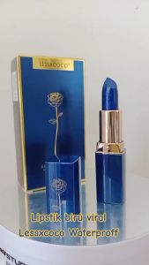 GKO LESSXCOCO Blue Lipstik Color Changing Moisturizing Lip Gloss Biru