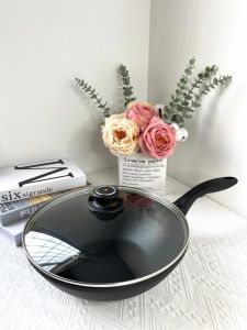 Swiss Import 28cm Diamond Non-Stick Pan Household Wok Multi-Functional Kitchen Multi-Purpose Smoke-Free Fried Steak Pot