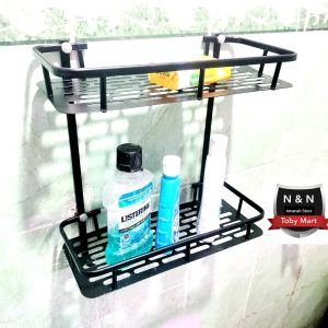 Rak Susun Dobel Kamar mandi / Rak Toilet sudut kamar mandi serbaguna
