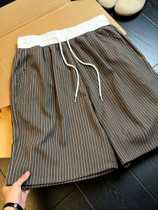 LIUBU | Grey Contrast Color Striped Quick-Drying Shorts