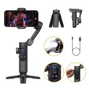 Gimbal Chống Rung 3 Trục AOCHUAN Smart X Pro Dành Cho Điện Thoại Thông Minh Với Sạc Không Dây Màn Hình OLED Đèn LED Núm Điều Chỉnh Lấy Nét Bluetooth Cầm Tay