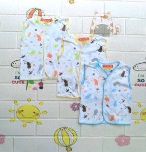 3pcs Baju Bayi Baru Lahir 0-6 Bulan // Baju Kutung Bayi Baru Lahir Motif Print // Baju Bayi Unisek