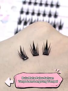 TANPA LEM: Bulu Mata Palsu Langsung Tempel Natural Fake Eyelash No-Glue