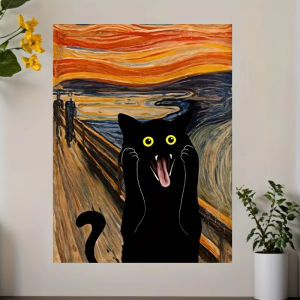 500/1000/1200/2000PCS Jigsaw Puzzle Screaming Cat Expression Funny Pet Portrait For Adults Stress Relief Hobby Brain Teaser Gift