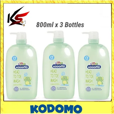KODOMO Head To Toe Wash 800ML x 3 / 6 BOTTLES